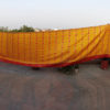 Banarasi Soft Silk Saree yellow and red Ghatchola weave with minakari work in zari and resham thread