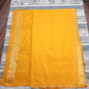 Banarasi Soft Silk bright yellow bright golden zari jangla weave saree