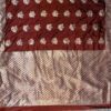 Banarasi Soft Silk Maroon Saree With Antique Zari Floral Boota All Over And Zari Border And Anchal Design