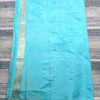 Banarasi Soft Silk Sky Blue Saree With Floral Boota All Over In Bright Golden Zari