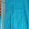Banarasi Soft Silk Saree In Brown With Blue border and Small Golden Zari Paisley Boota