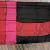 Banarasi Mercerized Cotton Black Base Skirt Border In Red And Magenta Woven Stripes