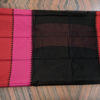 Banarasi Mercerized Cotton Black Base Skirt Border In Red And Magenta Woven Stripes