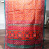 Kota Cotton Saree Orange Base With Turquoise Blue Border