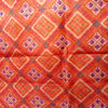 Kota Cotton Saree Orange Base With Turquoise Blue Border