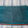 Kota Cotton Saree Orange Base With Turquoise Blue Border