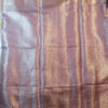 Banarasi Chinia Silk Mauve Saree With Copper And Silver Zari Rectangular Block With Paisley Motif Weave And Anchal Work