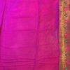 Banarasi Chiffon Magenta Patola saree with zari and resham meenakari jaal work with floral boota anchal and border with resham meenakari