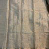 Banarasi Mercerized Cotton beige golden plain saree with plain copper satin lace look border with magenta border