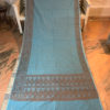 Banarasi Mercerized Cotton Greyish Blue saree with brown resham booti all over and thick border and resham work on anchal
