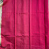 Raw silk saree in natural golden look beige with magenta border silver boota