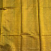 Raw silk saree in royal blue and yellow border with silver boota