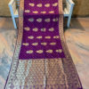 Banarasi Soft Silk Purple saree with antique silver zari combo zari floral boota all over with zari and brocade work on border and anchal