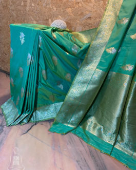 Banarasi Soft Silk Sea Green Saree