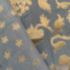 Banarasi Silk Cotton Dupatta Grey color with zari bel boota and floral boota design and four sided zari border weave