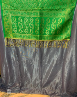 Green Banarasi Silk Cotton Table Runner