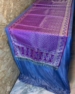 Magenta Banarasi Silk Cotton Table Runner