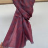 Pure Pashmina Muffler with mauve and purple rectangular blocks