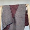 Pure Pashmina reversible hand woven mufflers red black beige striped weave one side and plain beige on other side