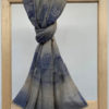 Pure Pashmina stole in beige and purple combination with self woven beautiful leaf figure