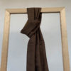 Pure Pashmina reversible hand woven muffler mustard on one side and brown on the other side