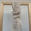 Pure Pashmina muffler off-white base with brown thin lined checks