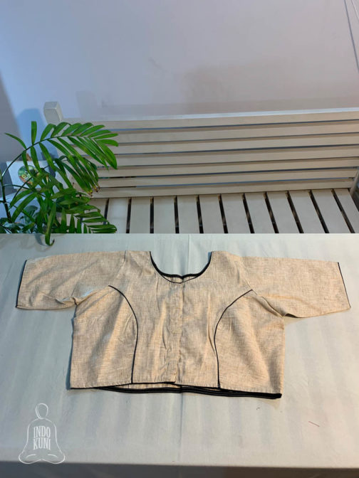 Beige Khadi Cotton Blouse