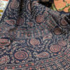 Black Hand Block Printed Ajrakh Cotton Dupatta