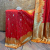 Banarasi Semi Katan Rangkaat saree In Red