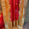 Banarasi Semi Katan Rangkaat saree In Red