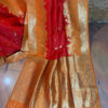 Banarasi Semi Katan Rangkaat saree In Red