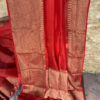 Banarasi Semi Georgette Scarlet Red Saree
