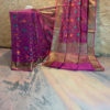 Banarasi Mercerized Cotton Purple Saree