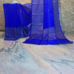 Banarasi Semi Georgette Royal Blue Saree