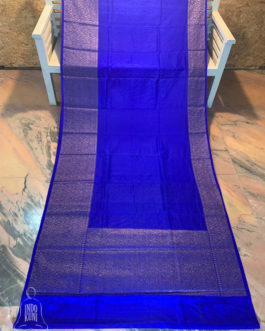 Banarasi Semi Georgette Royal Blue Saree