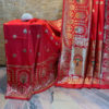 Banarasi Semi Katan Red Saree