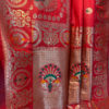 Banarasi Semi Katan Red Saree