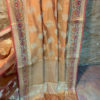 Autumn Beige Banarasi Chanderi Soft Silk Saree