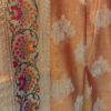 Autumn Beige Banarasi Chanderi Soft Silk Saree