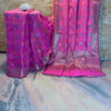 Banarasi Mercerized Cotton Magenta Saree