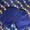 Navy blue Banarasi suit in silk with bandhej woven boota and spiral floral zari work