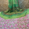 Kota Doria White, Pink and Green Cotton Suit piece