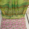 Kota Doria White, Pink and Green Cotton Suit piece