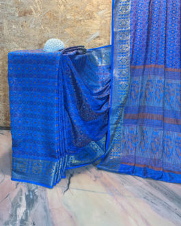 Banarasi Resham Tanchoi Soft Silk Saree In Cobalt Blue