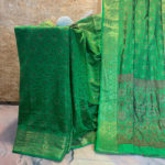 Banarasi Resham Tanchoi Soft Silk Saree In Forest Green