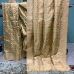 Beige Color Banarasi Soft Silk Bandhej Saree