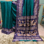 Batik Print Cotton Silk Sea Green Saree