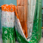 Tri Color Banarasi Semi Georgette Saree