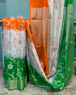 Tri Color Banarasi Semi Georgette Saree
