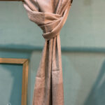 Pure Pashmina Muffler In Brown And Off-White
